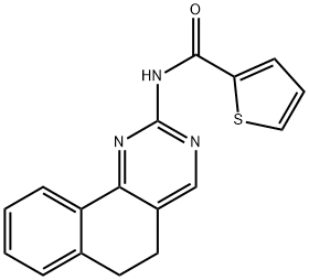 N-(5,6-DIHYDROBENZO[H]QUINAZOLIN-2-YL)-2-THIOPHENECARBOXAMIDE 结构式