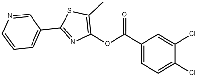 5-METHYL-2-(3-PYRIDINYL)-1,3-THIAZOL-4-YL 3,4-DICHLOROBENZENECARBOXYLATE 结构式