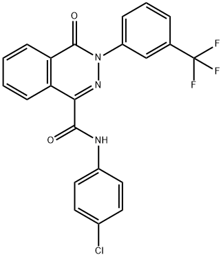 N-(4-Chlorophenyl)-4-oxo-3-[3-(trifluoromethyl)phenyl]-3,4-dihydro-1-phthalazinecarboxamide 结构式