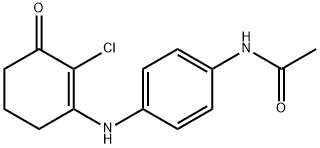 N-(4-((2-CHLORO-3-OXOCYCLOHEX-1-ENYL)AMINO)PHENYL)ETHANAMIDE 结构式