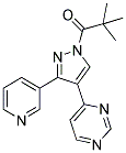 3-(PYRIDIN-3-YL)-4-(PYRIMIDIN-4-YL)-1-(TERT-BUTYLCARBONYL)PYRAZOLE 结构式