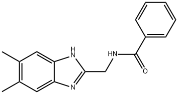 N-[(5,6-DIMETHYL-1H-1,3-BENZIMIDAZOL-2-YL)METHYL]BENZENECARBOXAMIDE 结构式