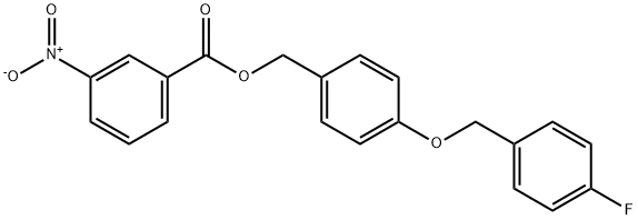 4-[(4-FLUOROBENZYL)OXY]BENZYL 3-NITROBENZENECARBOXYLATE 结构式