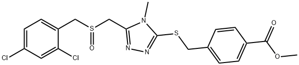 METHYL 4-([(5-([(2,4-DICHLOROBENZYL)SULFINYL]METHYL)-4-METHYL-4H-1,2,4-TRIAZOL-3-YL)SULFANYL]METHYL)BENZENECARBOXYLATE 结构式