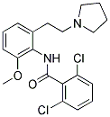2,6-DICHLORO-N-[2-METHOXY-6-[2-(1-PYRROLIDINYL)ETHYL]PHENYL]BENZAMIDE 结构式