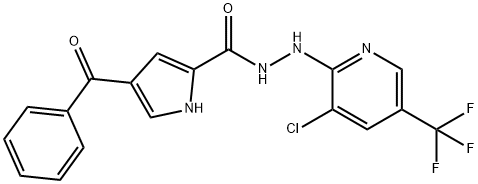 4-BENZOYL-N'-[3-CHLORO-5-(TRIFLUOROMETHYL)-2-PYRIDINYL]-1H-PYRROLE-2-CARBOHYDRAZIDE 结构式