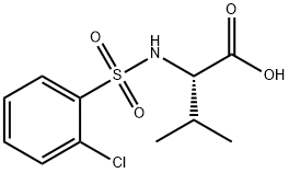 2-([(2-CHLOROPHENYL)SULFONYL]AMINO)-3-METHYLBUTANOIC ACID 结构式