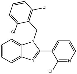 2-(2-CHLORO-3-PYRIDINYL)-1-(2,6-DICHLOROBENZYL)-1H-1,3-BENZIMIDAZOLE 结构式