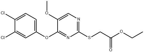 ETHYL 2-([4-(3,4-DICHLOROPHENOXY)-5-METHOXY-2-PYRIMIDINYL]SULFANYL)ACETATE 结构式