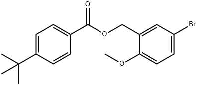 5-BROMO-2-METHOXYBENZYL 4-(TERT-BUTYL)BENZENECARBOXYLATE 结构式