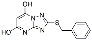 2-(BENZYLSULFANYL)[1,2,4]TRIAZOLO[1,5-A]PYRIMIDINE-5,7-DIOL 结构式