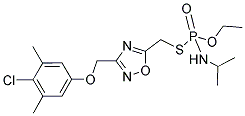3-(4-CHLORO-3,5-DIMETHYLPHENOXYMETHYL)-5-[(O-ETHYL-N-ISOPROYLPHOSPHONYL)THIOMETHYL]-1,2,4-OXADIAZOLE 结构式