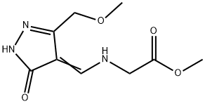 METHYL 2-(([3-(METHOXYMETHYL)-5-OXO-1,5-DIHYDRO-4H-PYRAZOL-4-YLIDEN]METHYL)AMINO)ACETATE 结构式