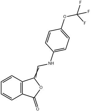 3-([4-(TRIFLUOROMETHOXY)ANILINO]METHYLENE)-2-BENZOFURAN-1(3H)-ONE 结构式