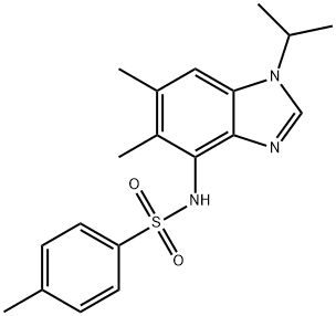 N-(1-异丙基-5,6-二甲基-1H-苯并[D]咪唑-4-基)-4-甲基苯磺酰胺 结构式