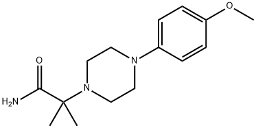 2-[4-(4-METHOXYPHENYL)PIPERAZINO]-2-METHYLPROPANAMIDE 结构式