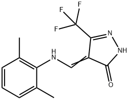 4-[(2,6-DIMETHYLANILINO)METHYLENE]-5-(TRIFLUOROMETHYL)-2,4-DIHYDRO-3H-PYRAZOL-3-ONE 结构式