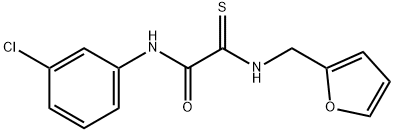 N-(3-Chlorophenyl)-2-[(2-furylmethyl)amino]-2-thioxoacetamide 结构式