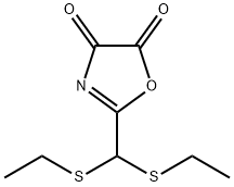 2-[BIS(ETHYLSULFANYL)METHYL]-1,3-OXAZOLE-4,5-DIONE 结构式