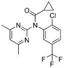 N-[2-CHLORO-5-(TRIFLUOROMETHYL)PHENYL]-N-(CYCLOPROPYLCARBONYL)-4,6-DIMETHYL-2-PYRIMIDINAMINE 结构式