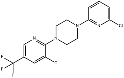 1-(6-CHLORO-2-PYRIDINYL)-4-[3-CHLORO-5-(TRIFLUOROMETHYL)-2-PYRIDINYL]PIPERAZINE 结构式