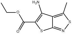 4-氨基-3-甲基噻吩并[2,3-C][1,2]噻唑-5-羧酸乙酯 结构式