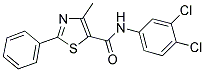 N-(3,4-DICHLOROPHENYL)-4-METHYL-2-PHENYL-1,3-THIAZOLE-5-CARBOXAMIDE 结构式