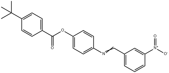 4-([(3-NITROPHENYL)METHYLENE]AMINO)PHENYL 4-(TERT-BUTYL)BENZENECARBOXYLATE 结构式