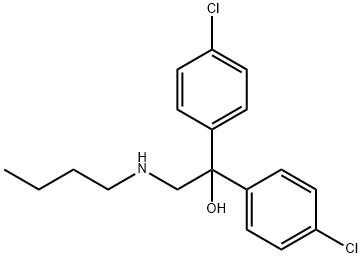 2-(BUTYLAMINO)-1,1-BIS(4-CHLOROPHENYL)-1-ETHANOL 结构式