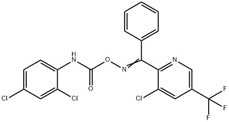 3-CHLORO-2-[(([(2,4-DICHLOROANILINO)CARBONYL]OXY)IMINO)(PHENYL)METHYL]-5-(TRIFLUOROMETHYL)PYRIDINE 结构式