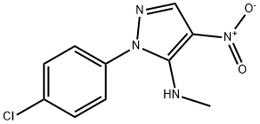 1-(4-CHLOROPHENYL)-N-METHYL-4-NITRO-1H-PYRAZOL-5-AMINE 结构式