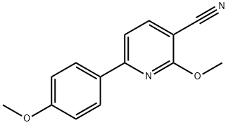 2-METHOXY-6-(4-METHOXYPHENYL)NICOTINONITRILE 结构式