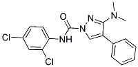 N-(2,4-DICHLOROPHENYL)-3-(DIMETHYLAMINO)-4-PHENYL-1H-PYRAZOLE-1-CARBOXAMIDE 结构式