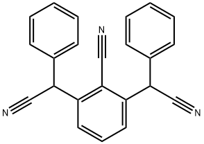 2,2'-(2-氰基-1,3-亚苯基)双(2-苯基乙腈) 结构式