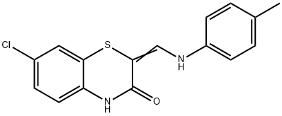 7-CHLORO-2-(4-TOLUIDINOMETHYLENE)-2H-1,4-BENZOTHIAZIN-3(4H)-ONE 结构式