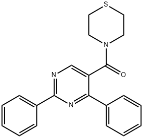 (2,4-DIPHENYL-5-PYRIMIDINYL)(1,4-THIAZINAN-4-YL)METHANONE 结构式