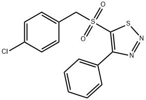 4-CHLOROBENZYL 4-PHENYL-1,2,3-THIADIAZOL-5-YL SULFONE 结构式