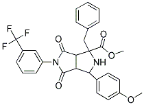 METHYL 1-BENZYL-3-(4-METHOXYPHENYL)-4,6-DIOXO-5-[3-(TRIFLUOROMETHYL)PHENYL]OCTAHYDROPYRROLO[3,4-C]PYRROLE-1-CARBOXYLATE 结构式