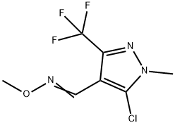 5-CHLORO-1-METHYL-3-(TRIFLUOROMETHYL)-1H-PYRAZOLE-4-CARBALDEHYDE O-METHYLOXIME 结构式