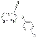 6-[(4-Chlorophenyl)sulfanyl]imidazo[2,1-b][1,3]thiazole-5-carbonitrile 结构式
