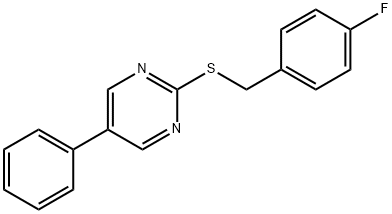 2-[(4-FLUOROBENZYL)SULFANYL]-5-PHENYLPYRIMIDINE 结构式