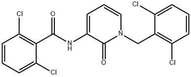 2,6-DICHLORO-N-[1-(2,6-DICHLOROBENZYL)-2-OXO-1,2-DIHYDRO-3-PYRIDINYL]BENZENECARBOXAMIDE 结构式