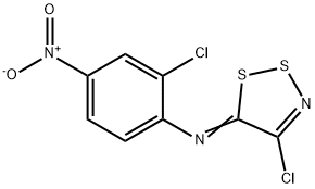 2-CHLORO-N-(4-CHLORO-5H-1,2,3-DITHIAZOL-5-YLIDEN)-4-NITROANILINE 结构式