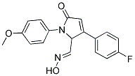 3-(4-FLUOROPHENYL)-1-(4-METHOXYPHENYL)-5-OXO-2,5-DIHYDRO-1H-PYRROLE-2-CARBALDEHYDE OXIME 结构式