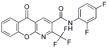 N-(2,4-DIFLUOROPHENYL)-5-OXO-2-(TRIFLUOROMETHYL)-5H-CHROMENO[2,3-B]PYRIDINE-3-CARBOXAMIDE 结构式