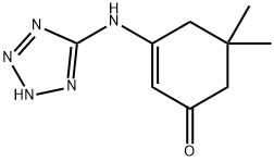 5,5-DIMETHYL-3-(2H-2,3,4,5-TETRAAZOLYLAMINO)CYCLOHEX-2-EN-1-ONE 结构式