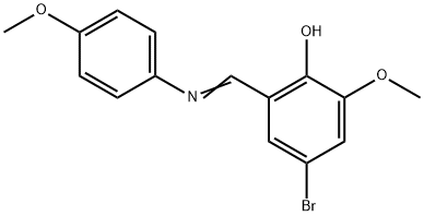 4-BROMO-2-METHOXY-6-([(4-METHOXYPHENYL)IMINO]METHYL)BENZENOL 结构式