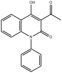 3-ACETYL-4-HYDROXY-1-PHENYL-2(1H)-QUINOLINONE 结构式