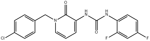N-[1-(4-CHLOROBENZYL)-2-OXO-1,2-DIHYDRO-3-PYRIDINYL]-N'-(2,4-DIFLUOROPHENYL)UREA 结构式