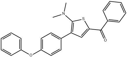 [5-(DIMETHYLAMINO)-4-(4-PHENOXYPHENYL)-2-THIENYL](PHENYL)METHANONE 结构式